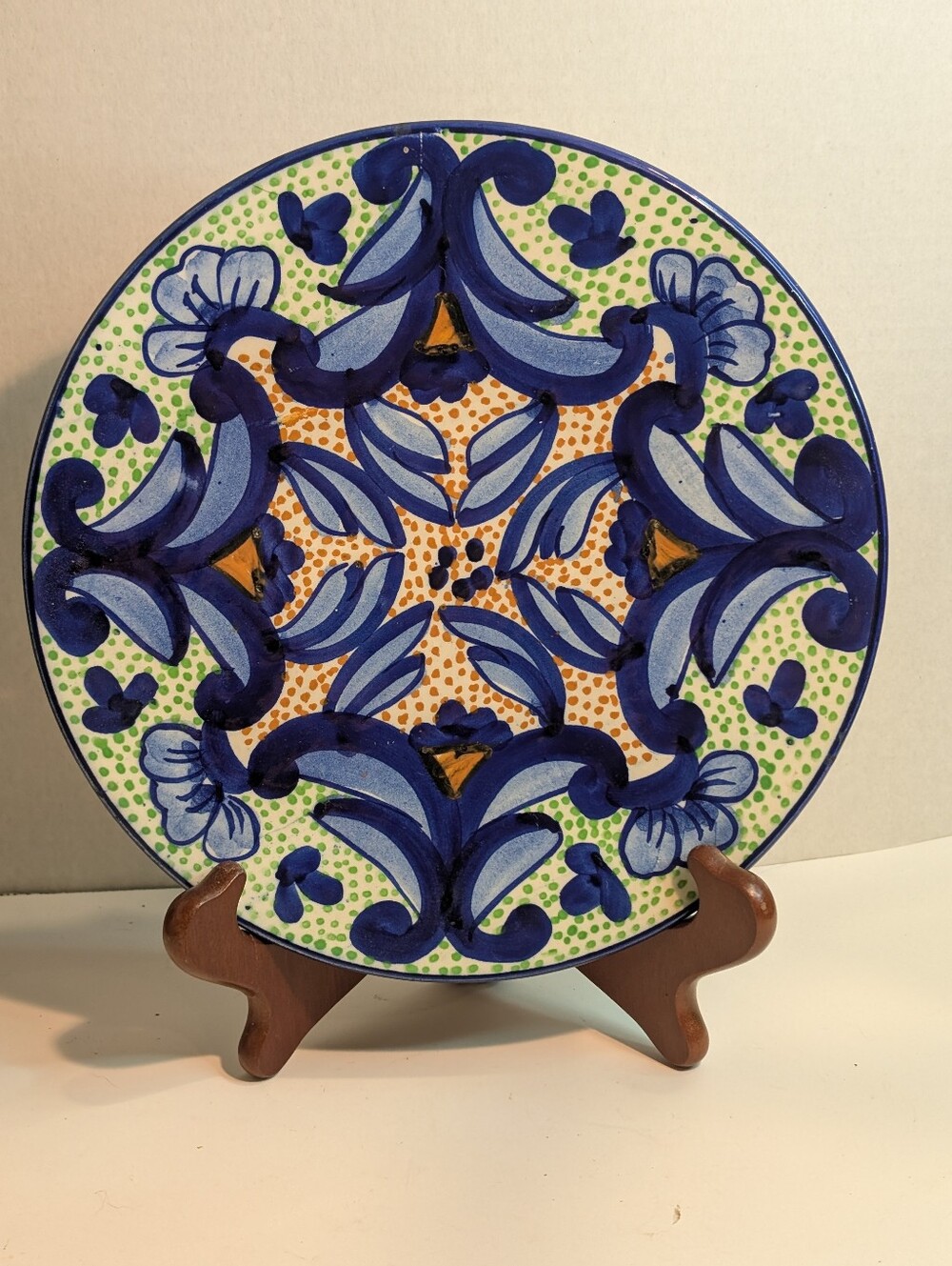 Vintage Hand Painted Spain Plate “PINTADO A MANO"